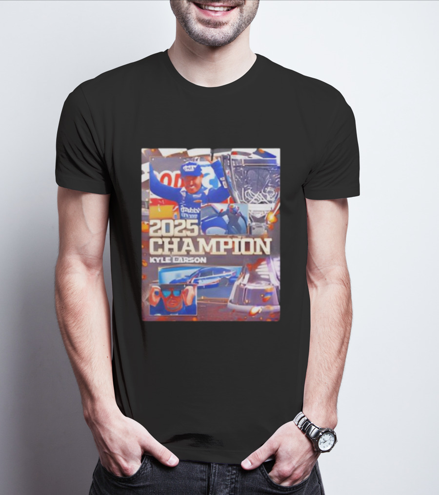 2025 Champion Kyle Larson NASCAR Cup Series Win Racing Victory T-Shirt