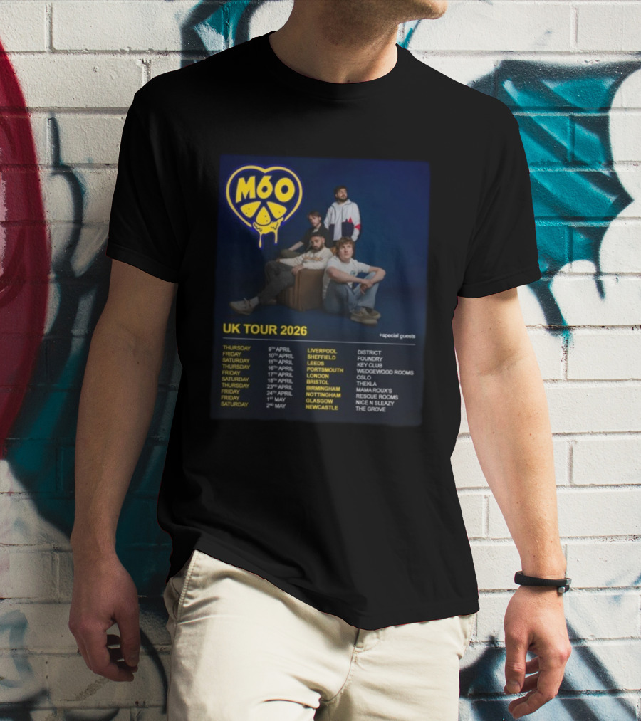 M60 UK Tour 2026 Liverpool Sheffield Leeds Portsmouth London Tour Dates T-Shirt