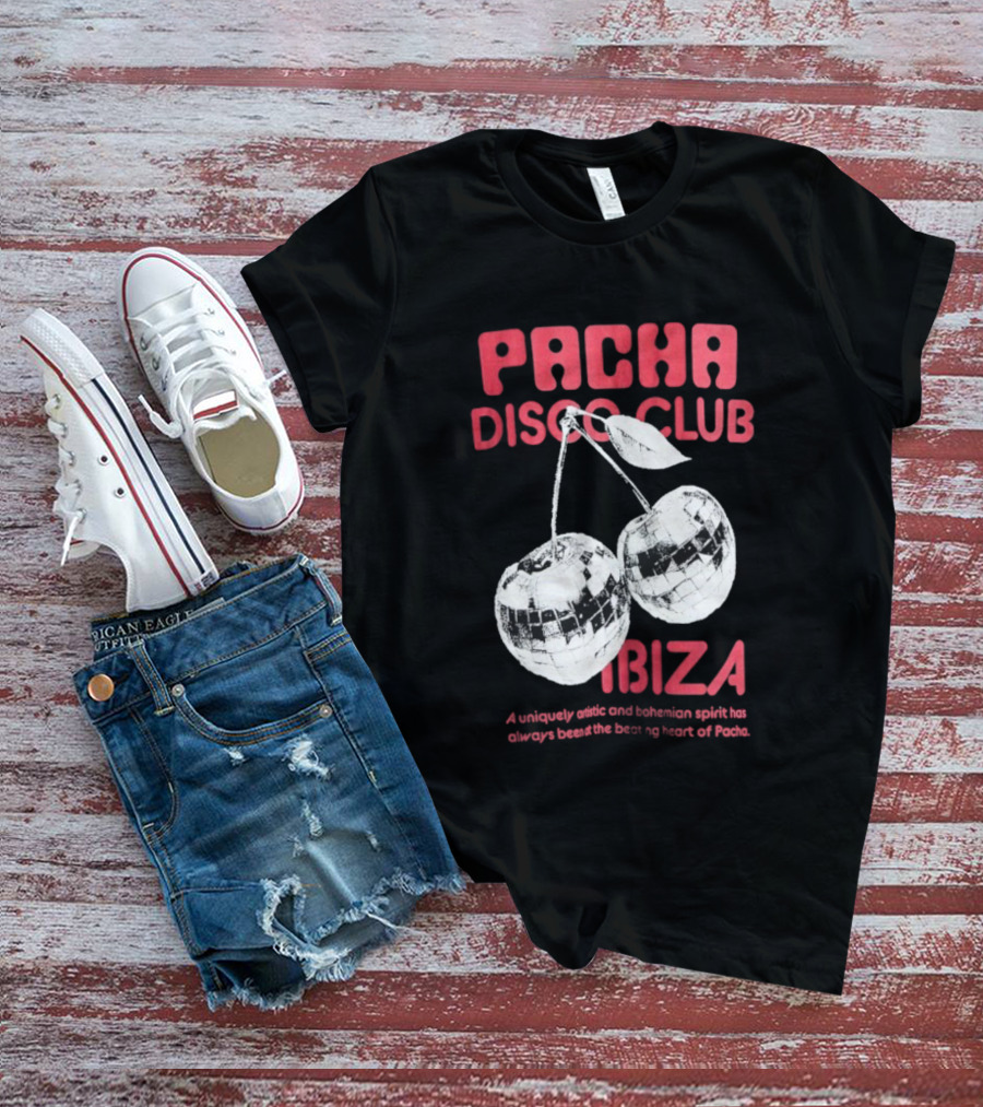 Pacha Disco Club Ibiza Cherry Mirror Balls Unique Vibe T-Shirt