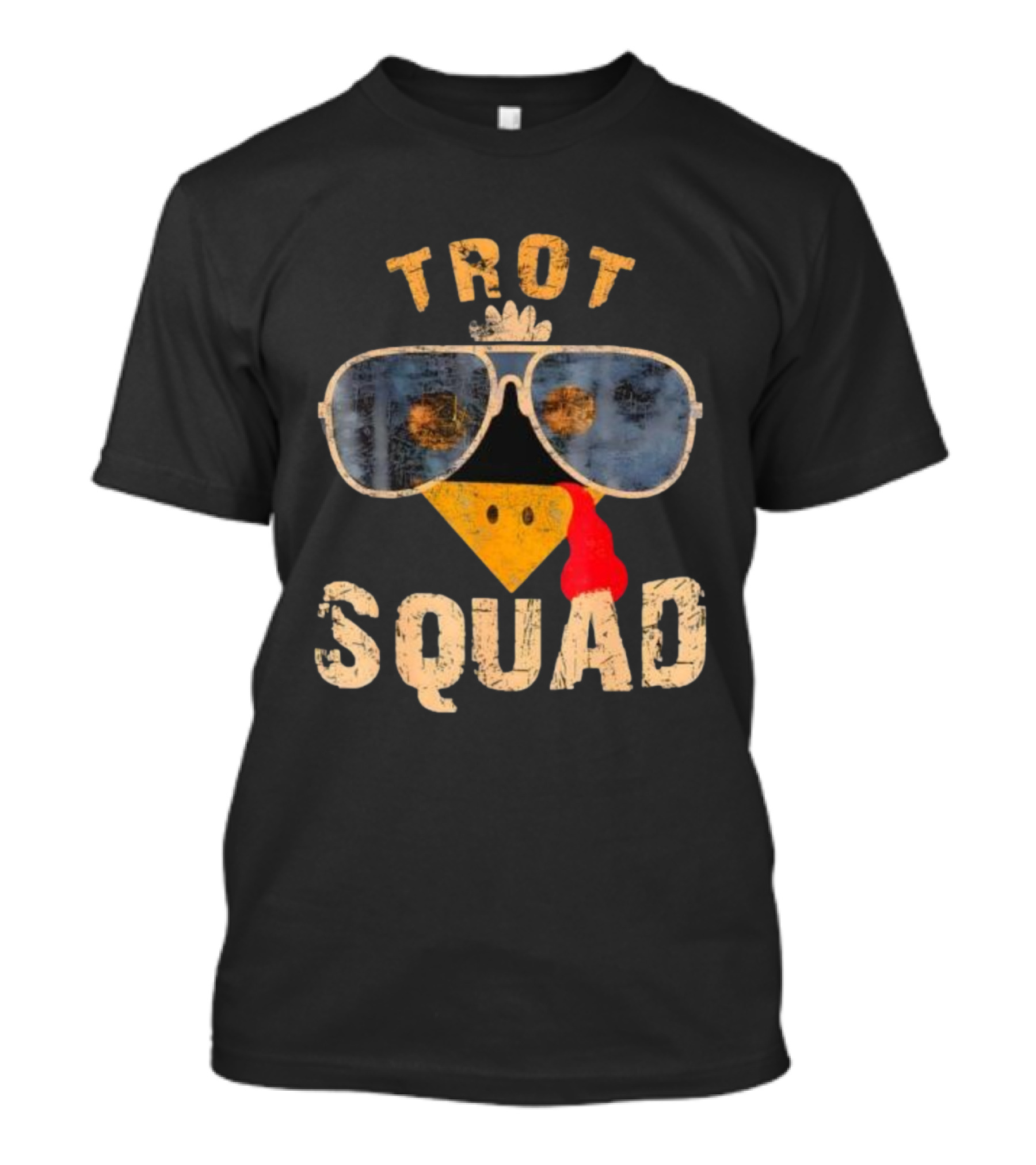 Thanksgiving Turkey Trot Squad Sunglasses Turkey Face 2025 Race T-Shirt