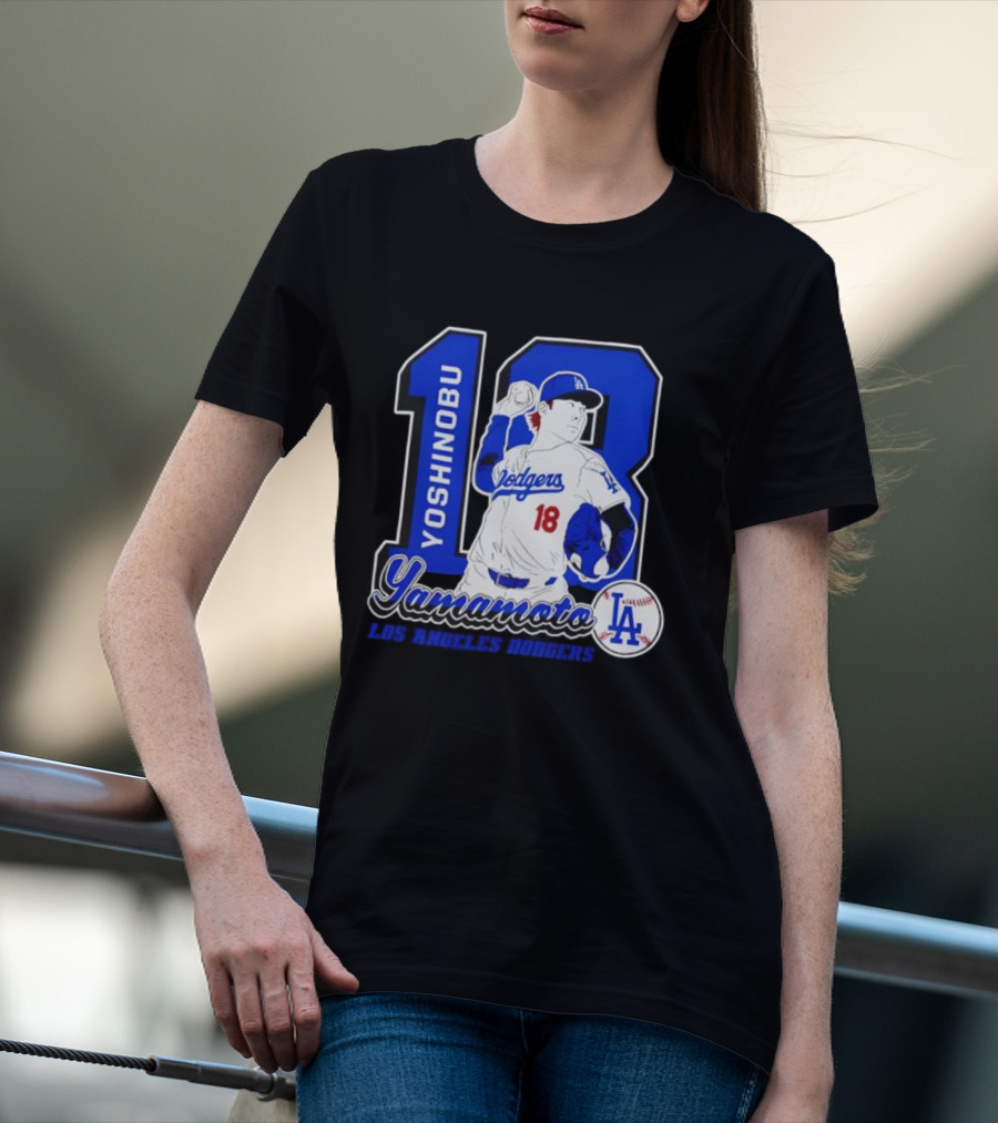 Yoshinobu Yamamoto Dodgers 18 LA Baseball 2025 T-Shirt