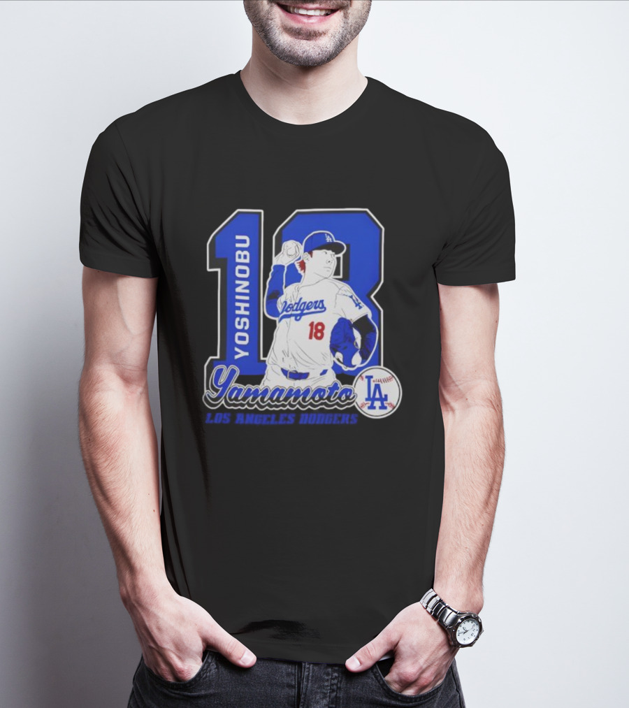 Yoshinobu Yamamoto Dodgers 18 LA Baseball 2025 T-Shirt