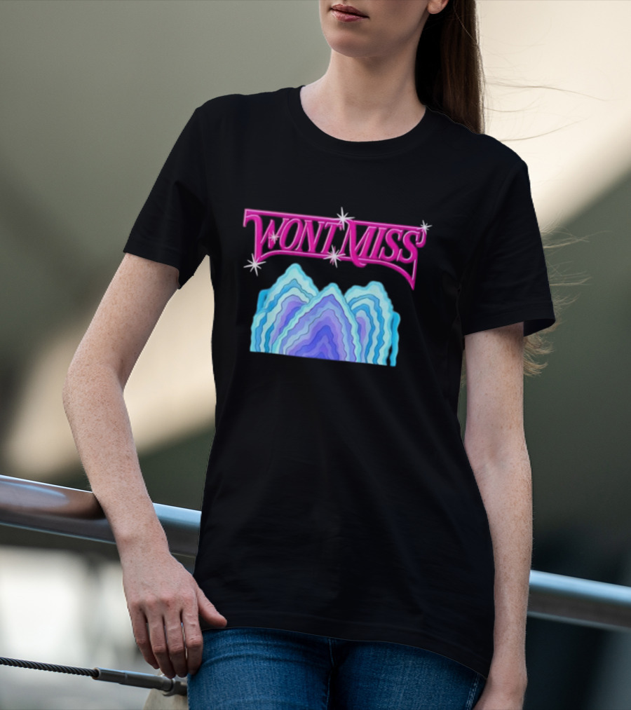 Won't Miss Blink Neon Mountain Waves T-Shirt