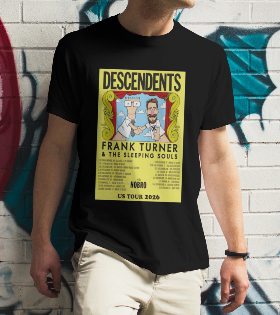 Descendents Frank Turner & The Sleeping Souls NOBRO US Tour 2026 With Concert Dates T-Shirt