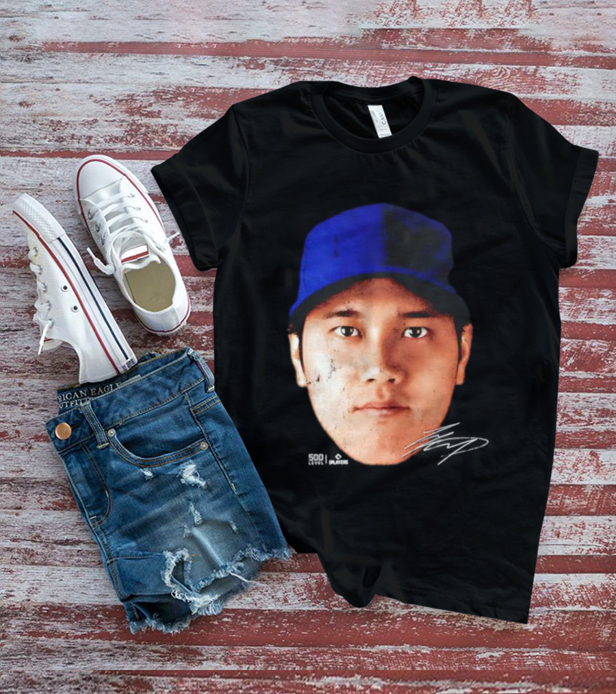 Shohei Ohtani Los Angeles Vintage Head Signature T-Shirt