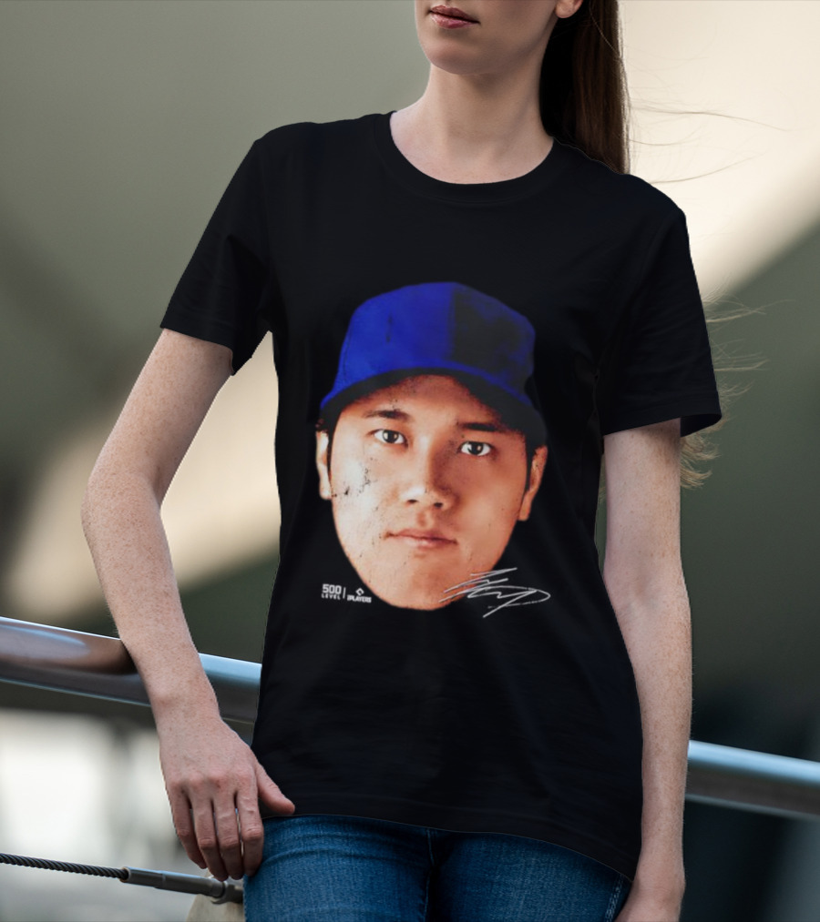Shohei Ohtani Los Angeles Vintage Head Signature T-Shirt