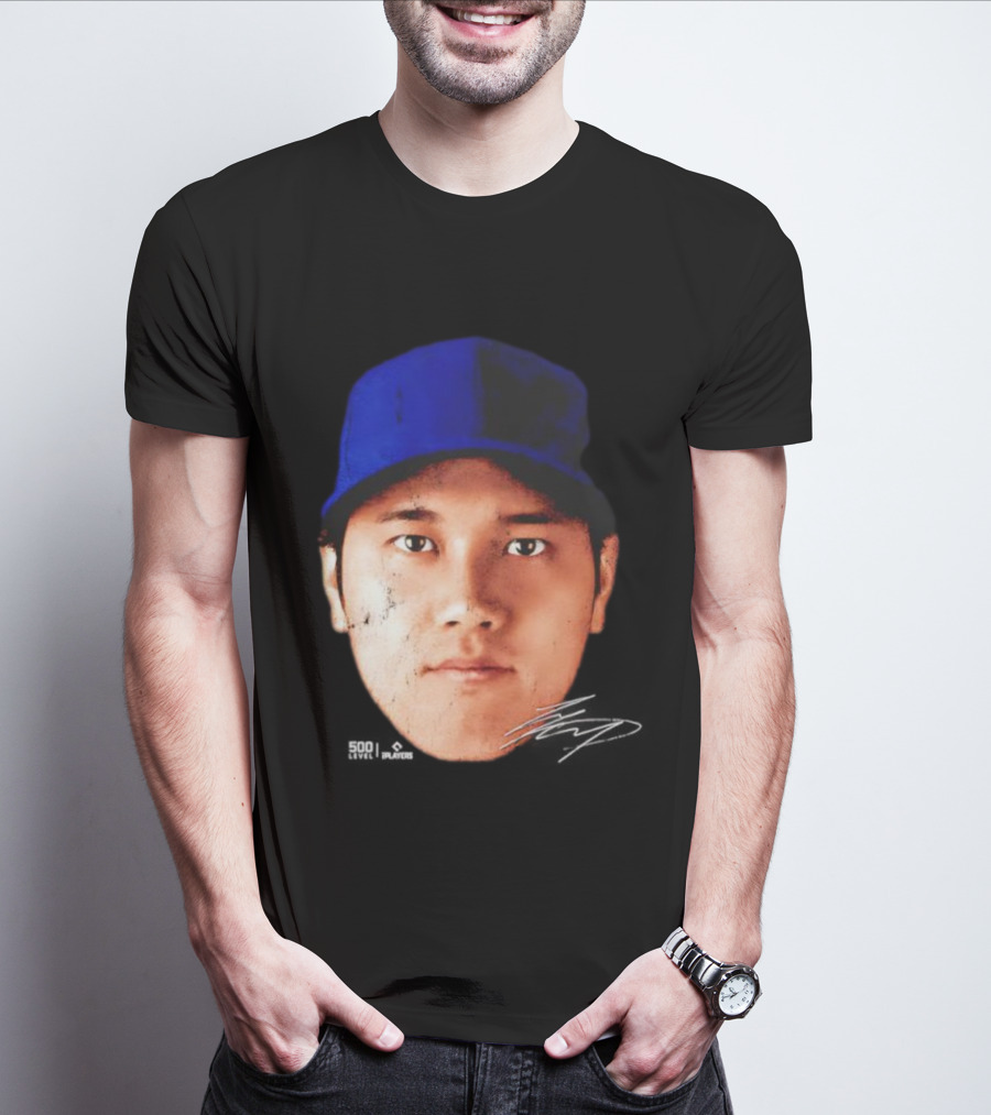 Shohei Ohtani Los Angeles Vintage Head Signature T-Shirt