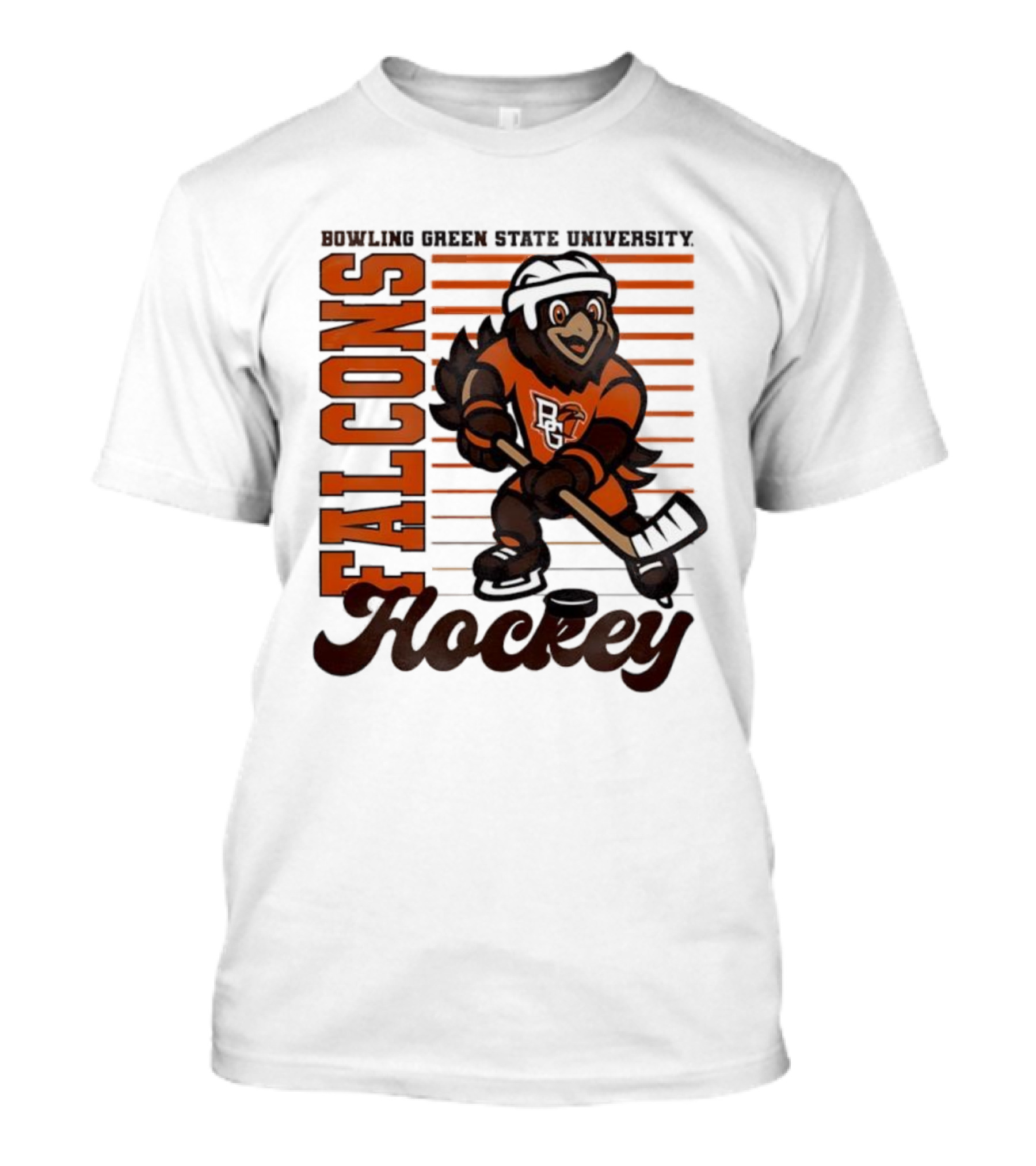 Bowling Green Falcons Freddy Falcon Hockey BG Mascot T-Shirt