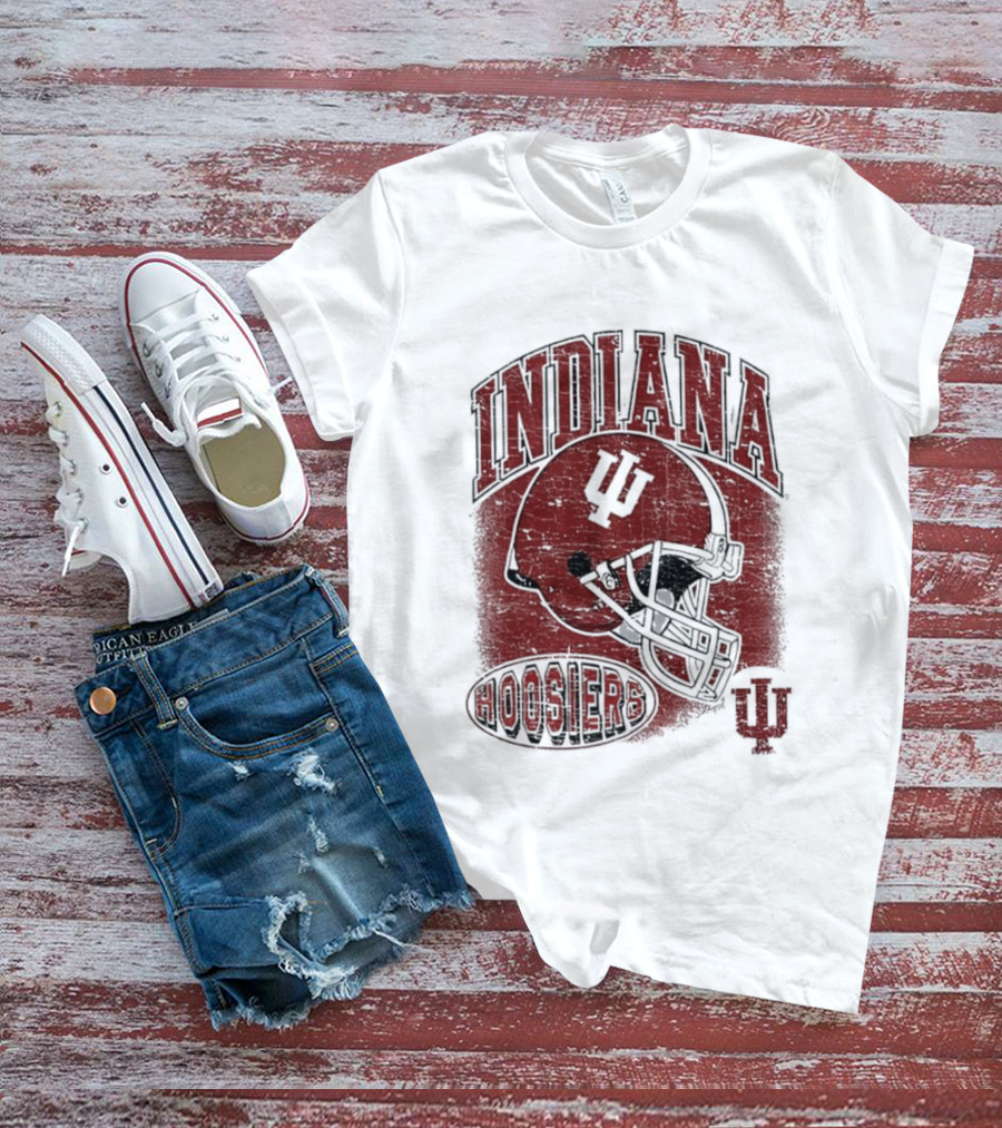 Indiana Hoosiers Vintage Helmet IU Football T-Shirt
