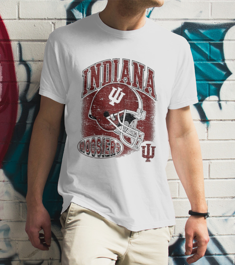 Indiana Hoosiers Vintage Helmet IU Football T-Shirt