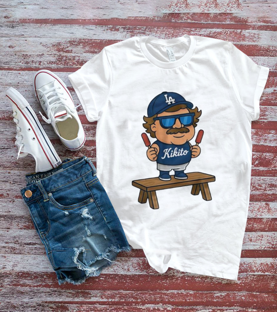 Kikito Popsicles LA Cap Character With Sunglasses And Mustache T-Shirt