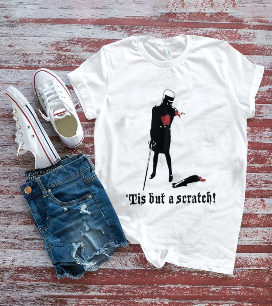 Monty Python Black Knight Tis But A Scratch Classic Quote T-Shirt