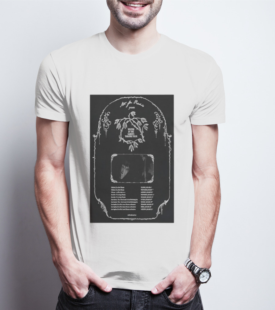 Not For Radio Presents Winter In The Garden Theatre Tour 2026 Oakland Chicago Brooklyn New York Los Angeles T-Shirt