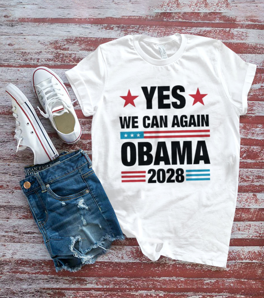 Yes We Can Again Obama 2028 Political Campaign T-Shirt