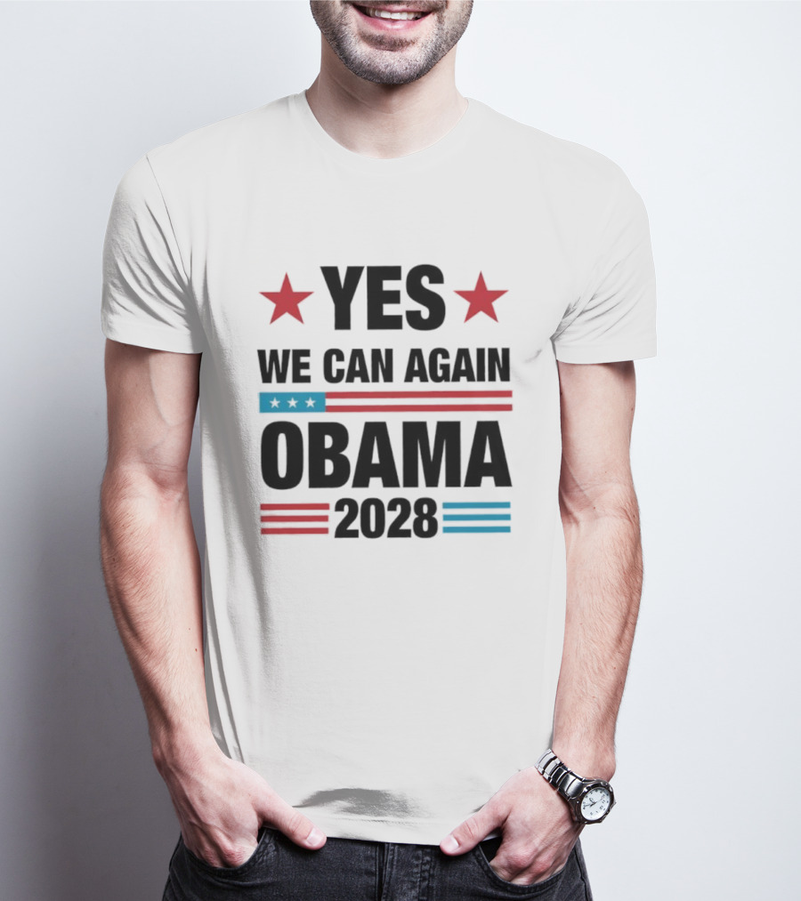 Yes We Can Again Obama 2028 Political Campaign T-Shirt