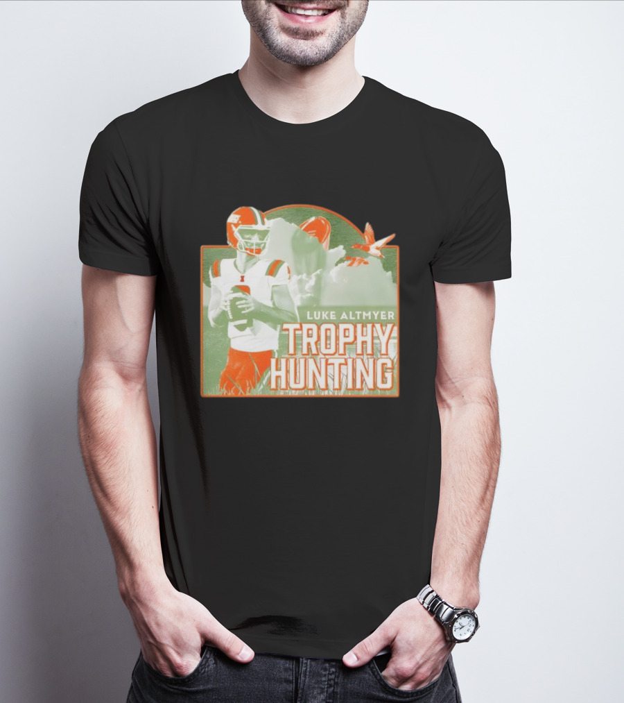 Luke Altmyer Illinois Trophy Hunting Quarterback Football T-Shirt