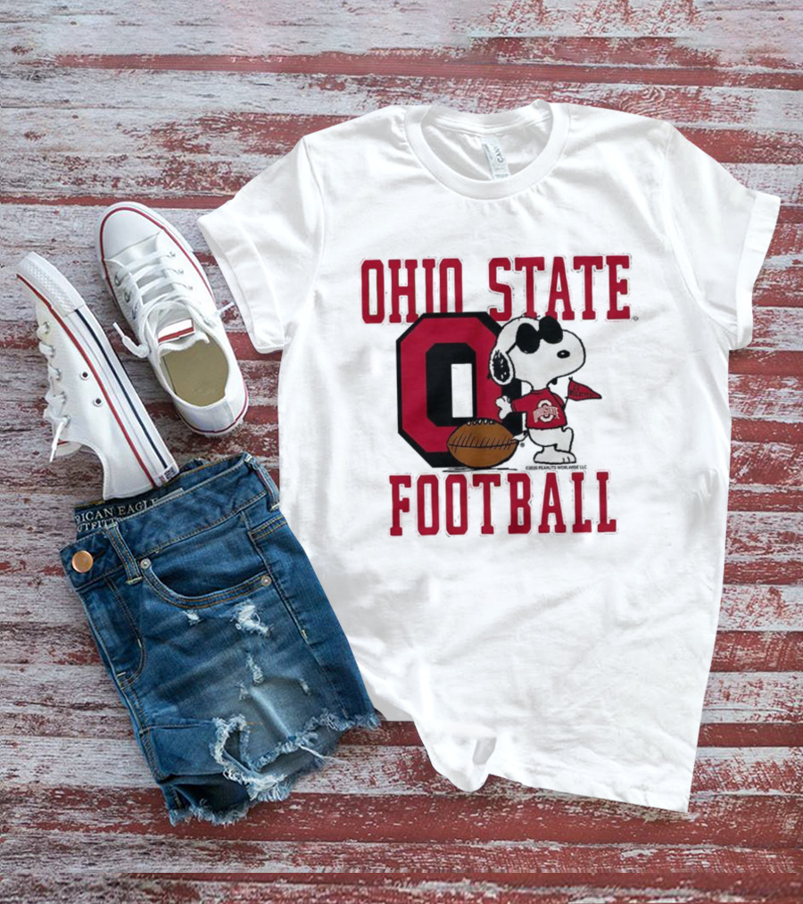 Ohio State Football Snoopy Joe Cool Peanuts Buckeyes Go Buckeyes T-Shirt