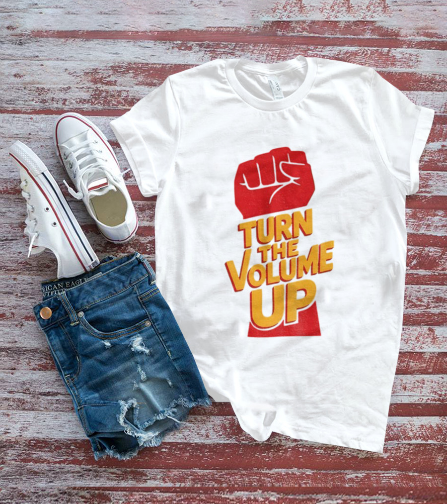 Turn The Volume Up Progressive Fist Symbol Mayor Mamdani NYC Elections 2025 T-Shirt