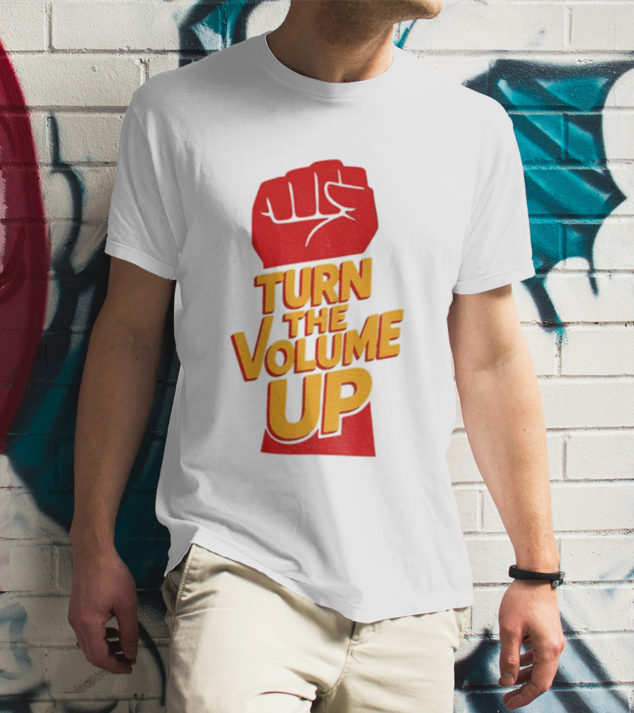 Turn The Volume Up Progressive Fist Symbol Mayor Mamdani NYC Elections 2025 T-Shirt