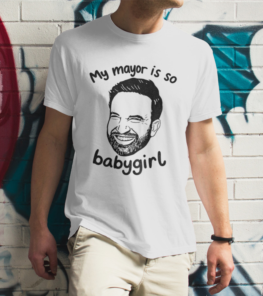 My Mayor Is So Babygirl Zohran Mamdani Big Face Smile T-Shirt