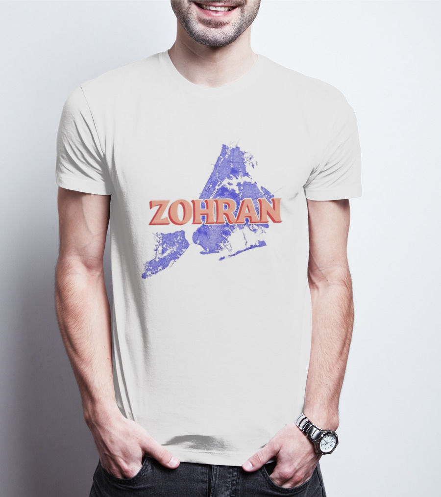 Zohran Mamdani NYC Mayor 2025 Campaign Blue Map Design T-Shirt