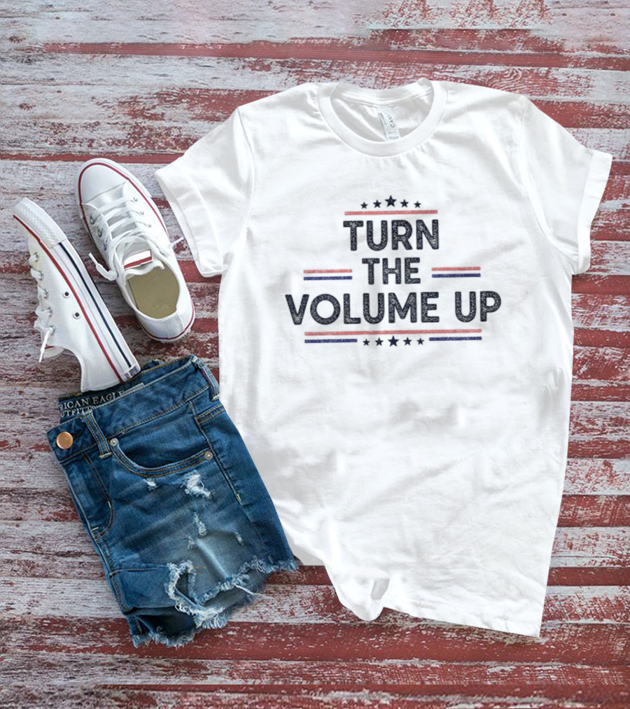 Turn The Volume Up Zohran Mamdani Mayor 2026 Progressive Stars Red White Blue T-Shirt