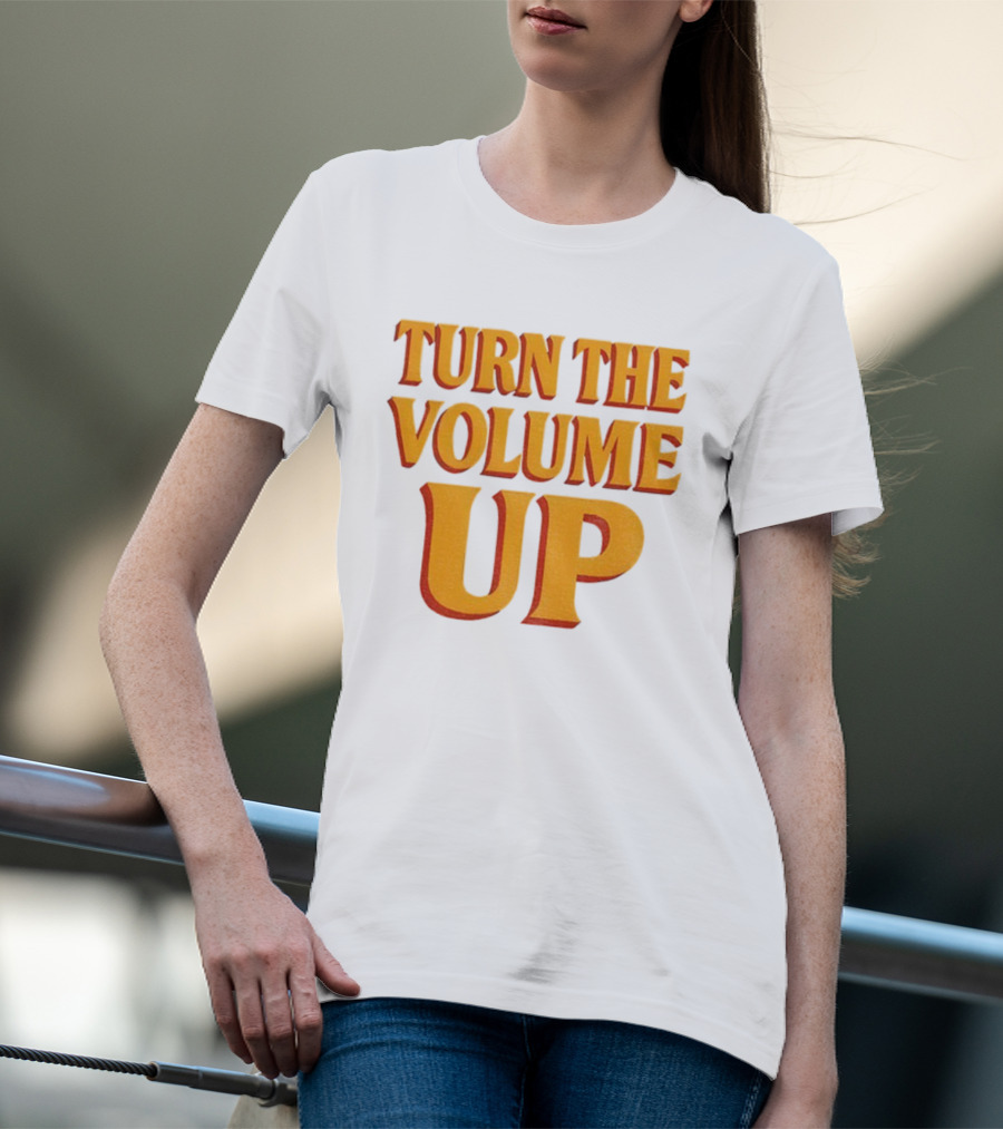 TURN THE VOLUME UP Zohran Mamdani Political Activism Apparel T-Shirt