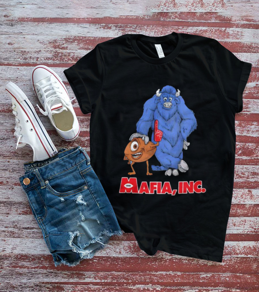 Buffalo Bills Mafia Inc Mascot Big Blue Yeti And Football Character T-Shirt