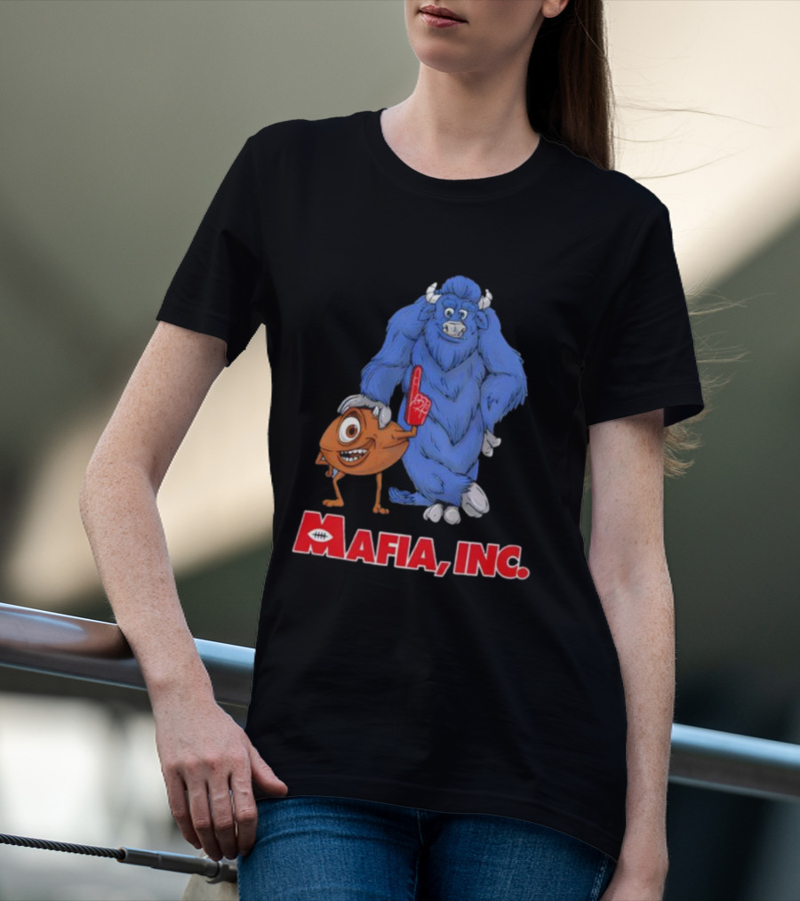 Buffalo Bills Mafia Inc Mascot Big Blue Yeti And Football Character T-Shirt