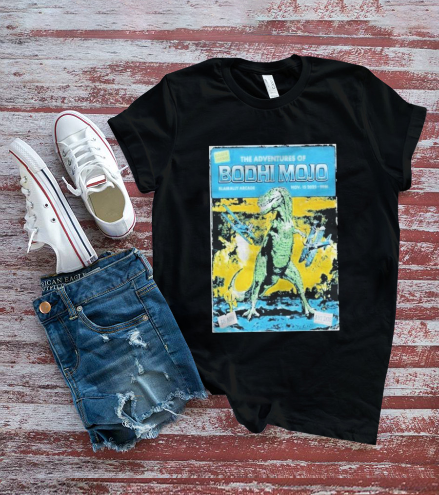 The Adventures Of Bodhi Mojo Nov 15 2025 Blairally Arcade Dinosaur Event T-Shirt