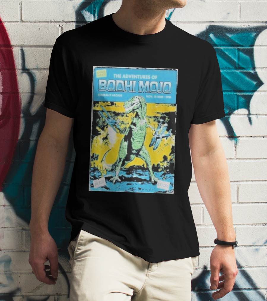 The Adventures Of Bodhi Mojo Nov 15 2025 Blairally Arcade Dinosaur Event T-Shirt