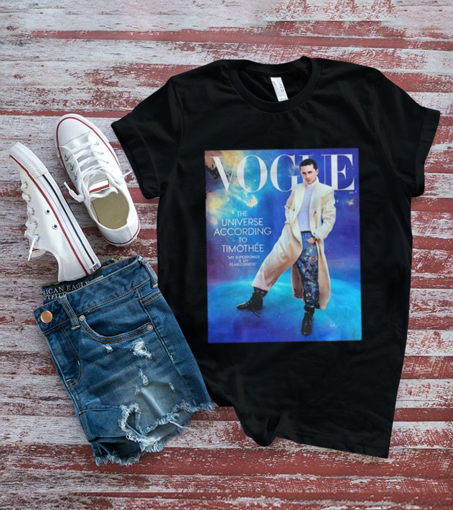 US Vogue Timothée Chalamet December Issue The Universe According To Timothée T-Shirt