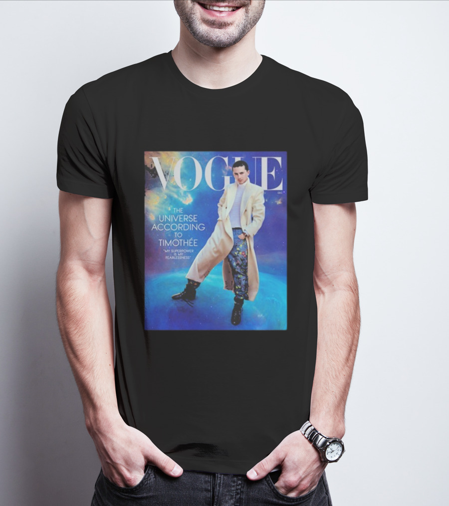 US Vogue Timothée Chalamet December Issue The Universe According To Timothée T-Shirt