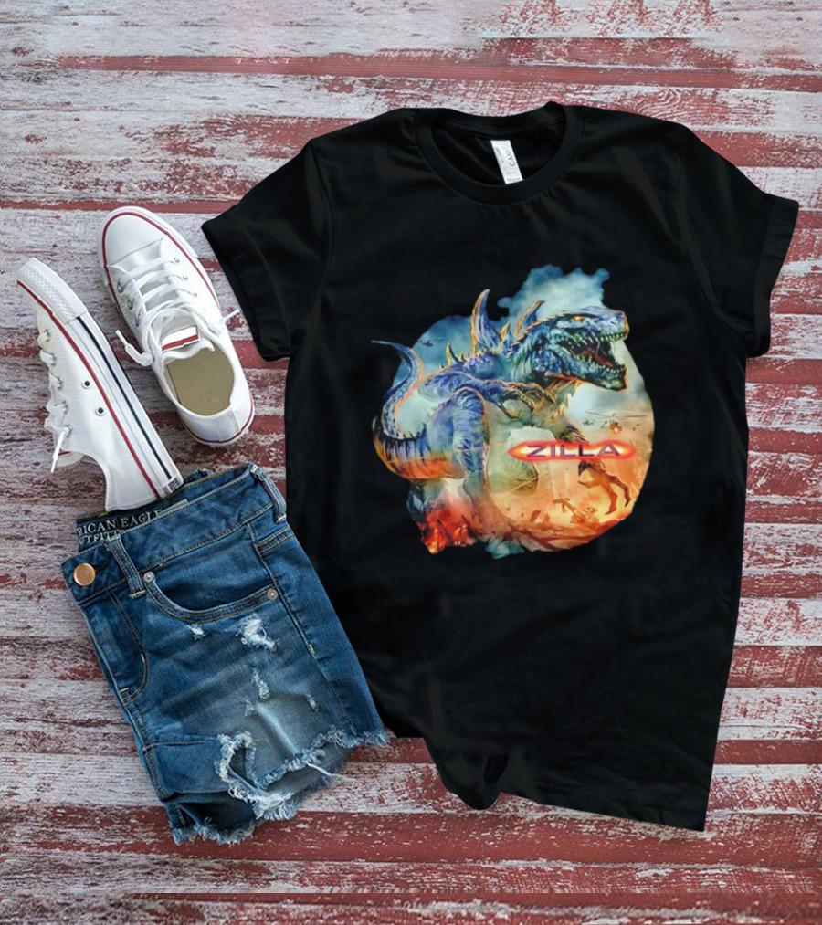 Zilla Monster Mania Epic Battle Chaos Scene T-Shirt
