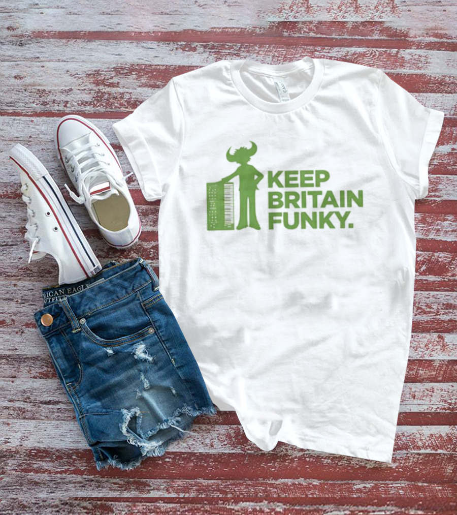 Keep Britain Funky Buffalo Man Keyboardist T-Shirt