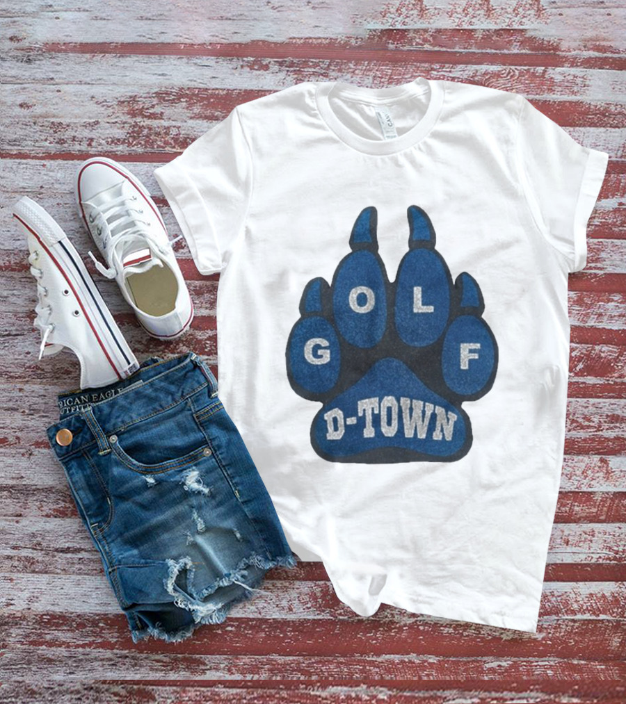 Detroit Lions Golf Wang D-Town Blue Foam Paw T-Shirt