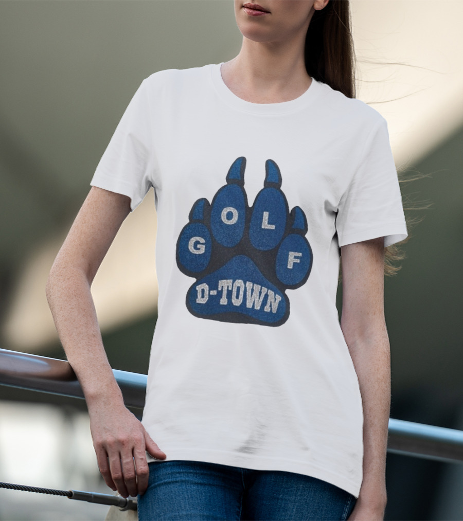 Detroit Lions Golf Wang D-Town Blue Foam Paw T-Shirt