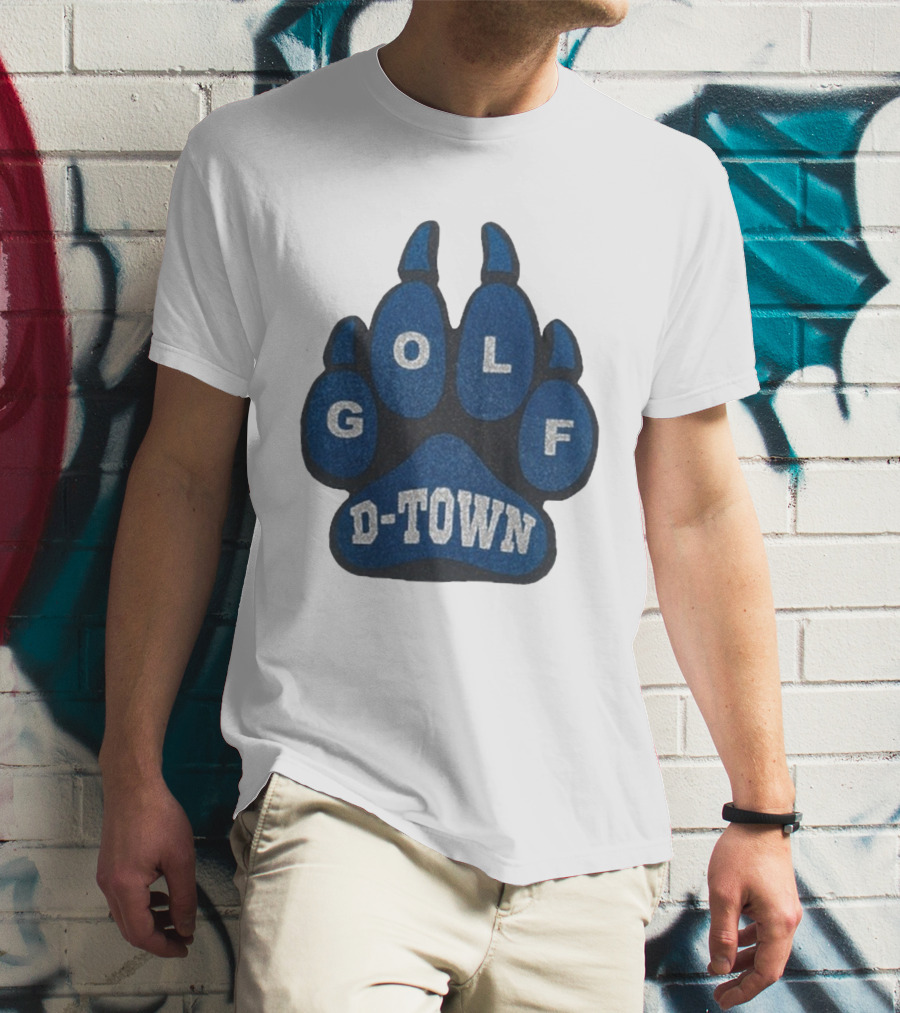 Detroit Lions Golf Wang D-Town Blue Foam Paw T-Shirt
