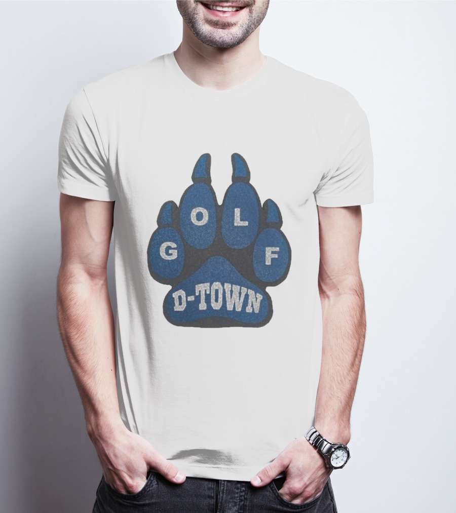Detroit Lions Golf Wang D-Town Blue Foam Paw T-Shirt