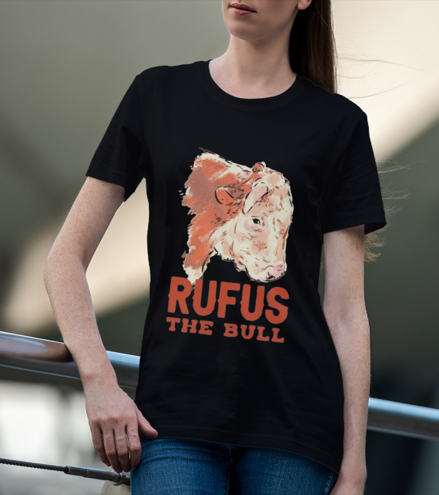 Rufus The Bull Cow Retro Style Rustic T-Shirt