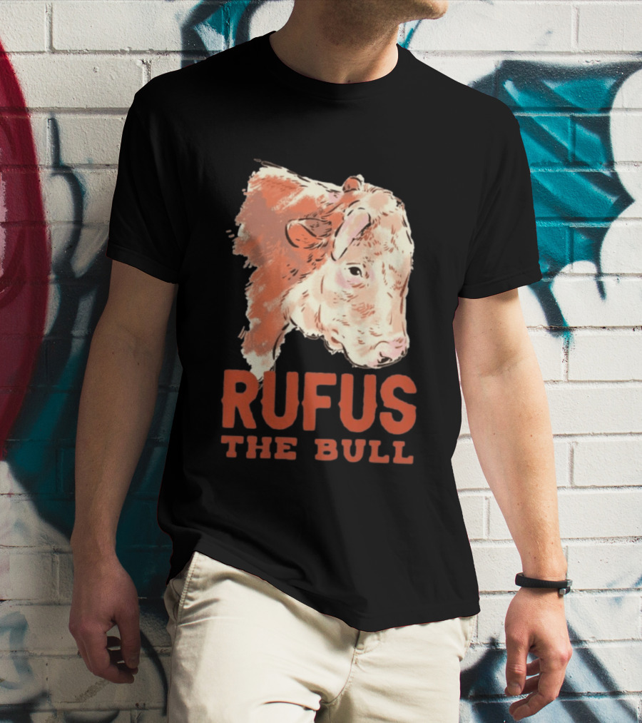 Rufus The Bull Cow Retro Style Rustic T-Shirt
