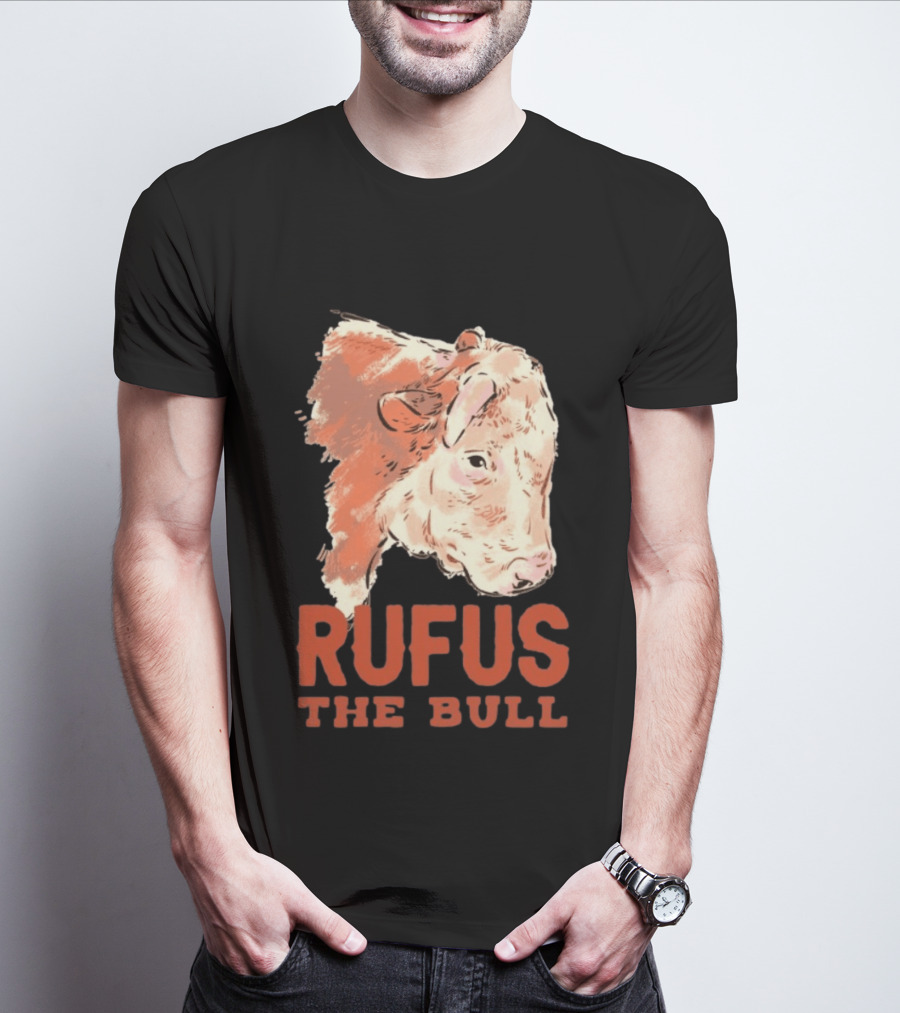 Rufus The Bull Cow Retro Style Rustic T-Shirt