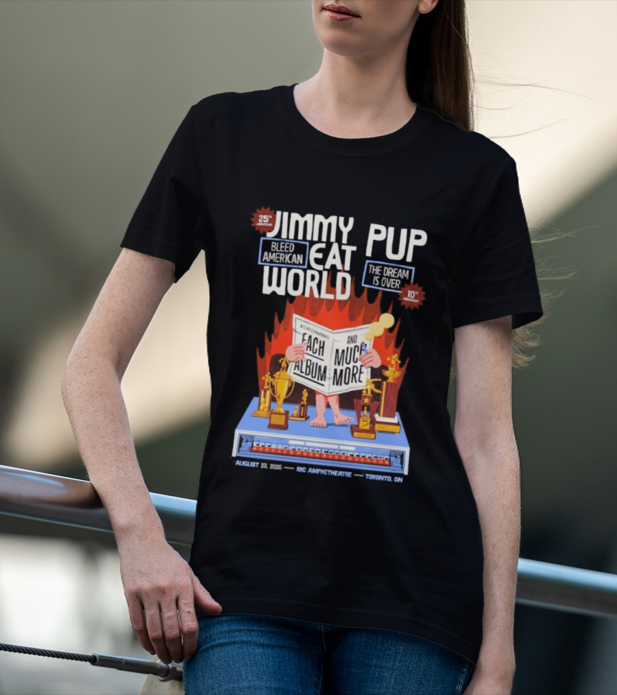Jimmy Eat World Bleed American 25th Anniversary Pup The Dream Is Over Live August 23 2026 RBC Amphitheatre Toronto T-Shirt
