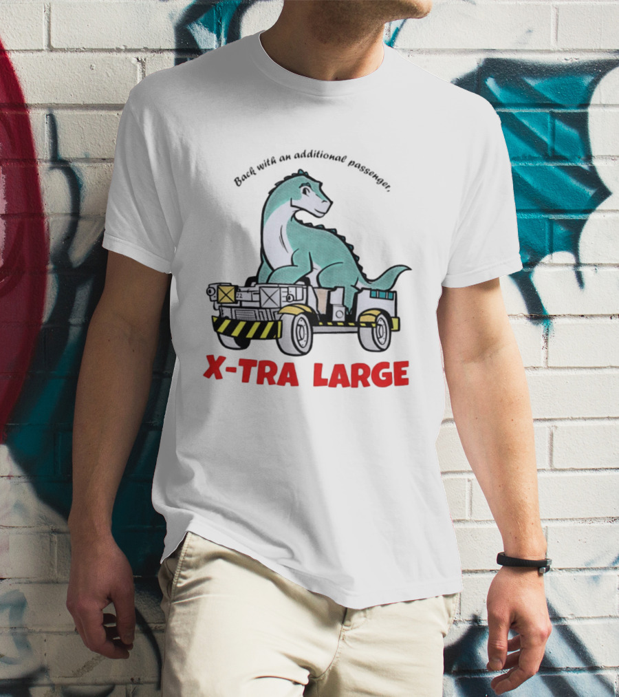 X Tra Large Dinosaur Back With An Additional Passenger T-Shirt