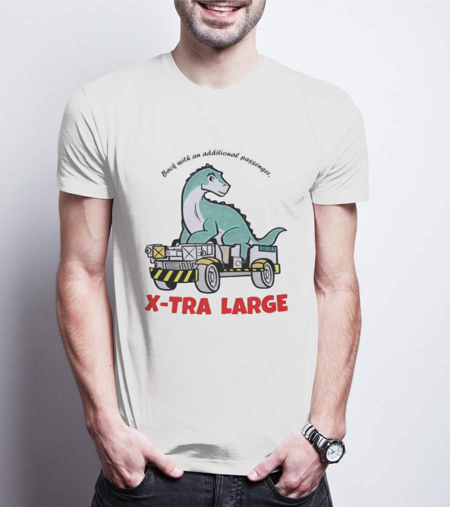 X Tra Large Dinosaur Back With An Additional Passenger T-Shirt