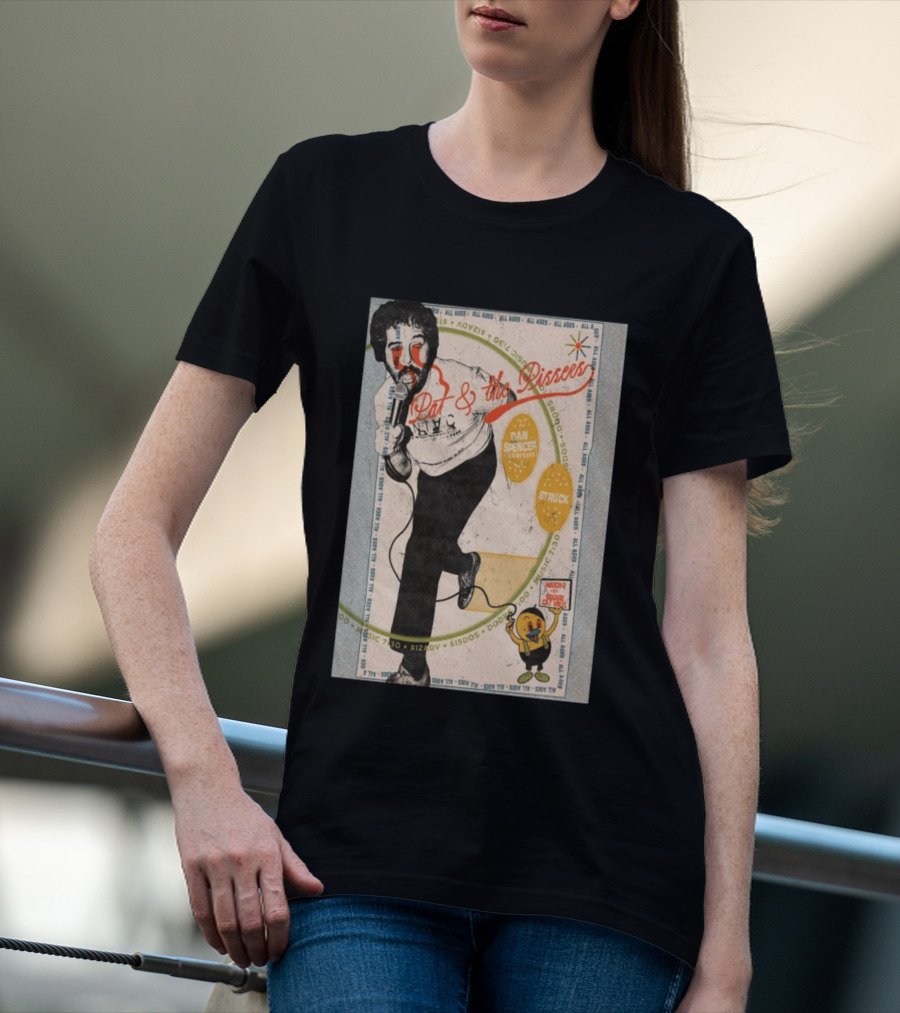 Pat & The Pissers Dan Spencer Struck March 2 All Ages Square Cat Vinyl Concert T-Shirt