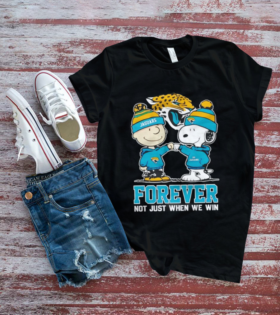 Charlie Brown Snoopy Jaguars Forever Not Just When We Win T-Shirt