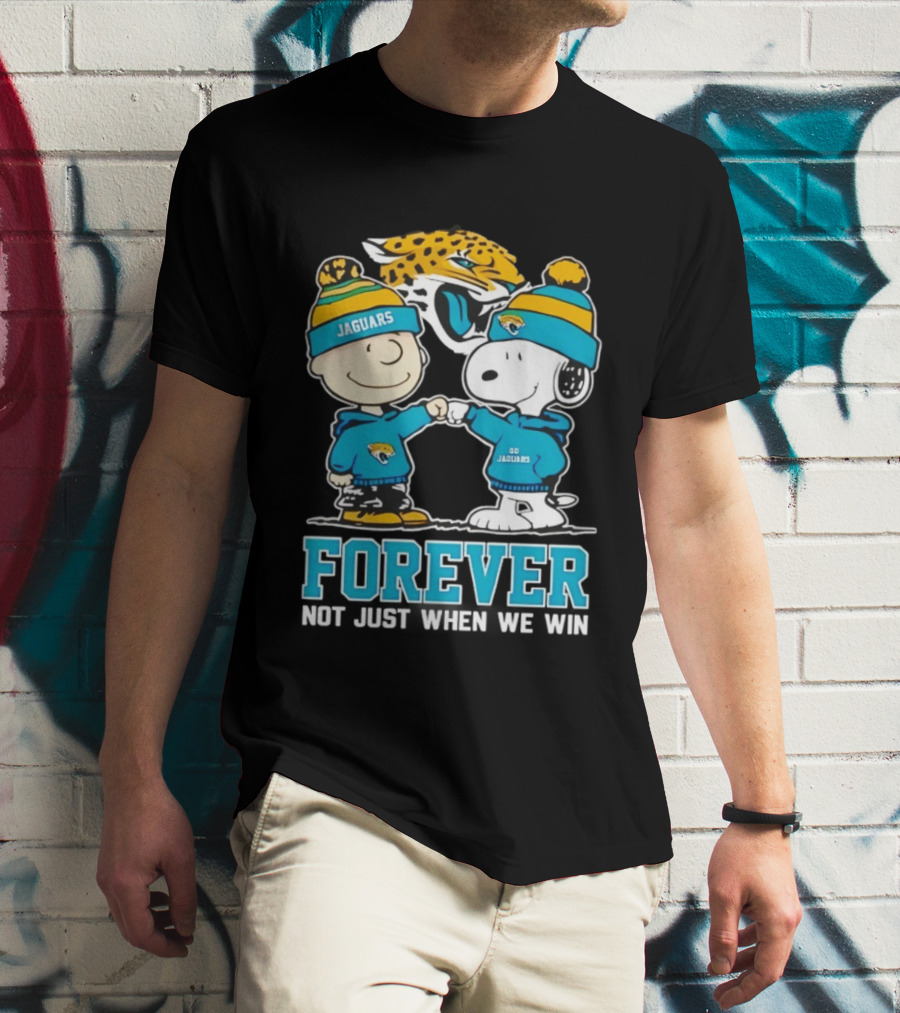Charlie Brown Snoopy Jaguars Forever Not Just When We Win T-Shirt