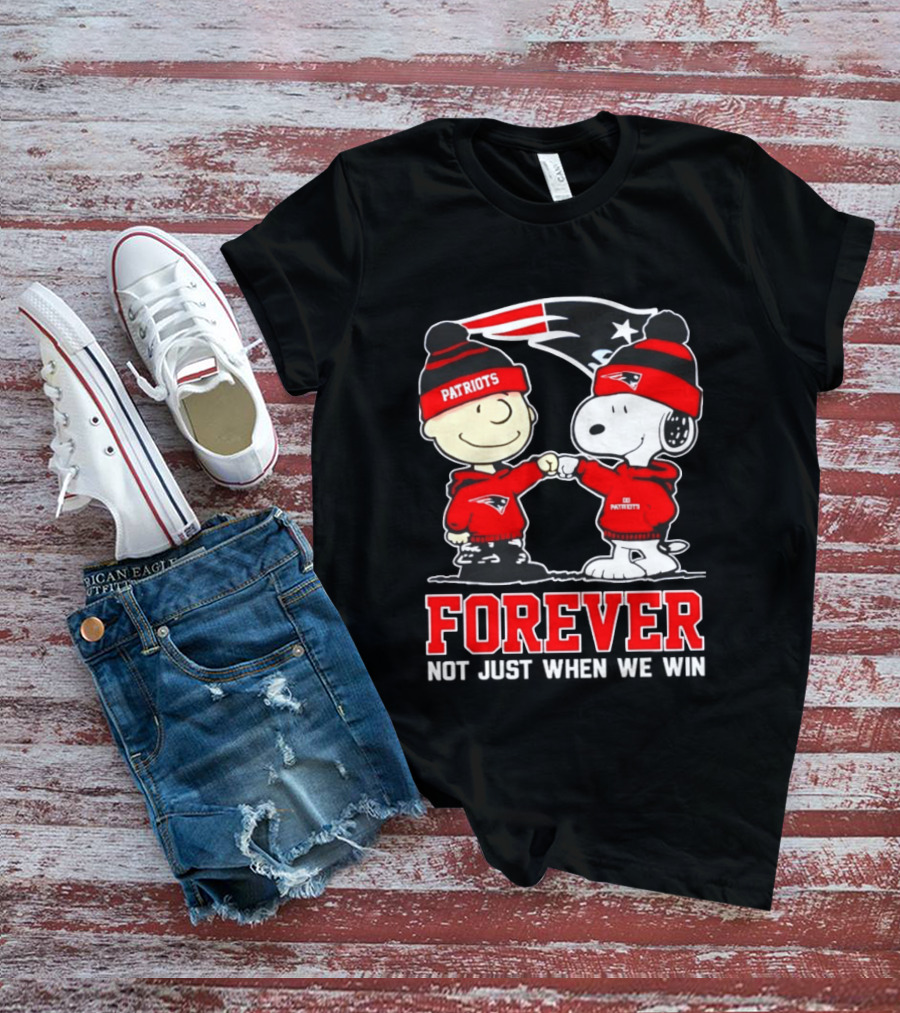 Peanut Snoopy Charlie Brown Patriots Forever Not Just When We Win T-Shirt