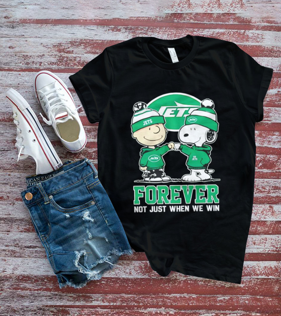 Peanuts Snoopy Charlie Brown Jets Forever Not Just When We Win T-Shirt